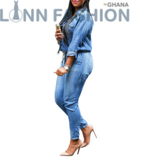 Casual Women Playsuit Long Sleeve Jumpsuit Romper Shirt Top Trousers Pants