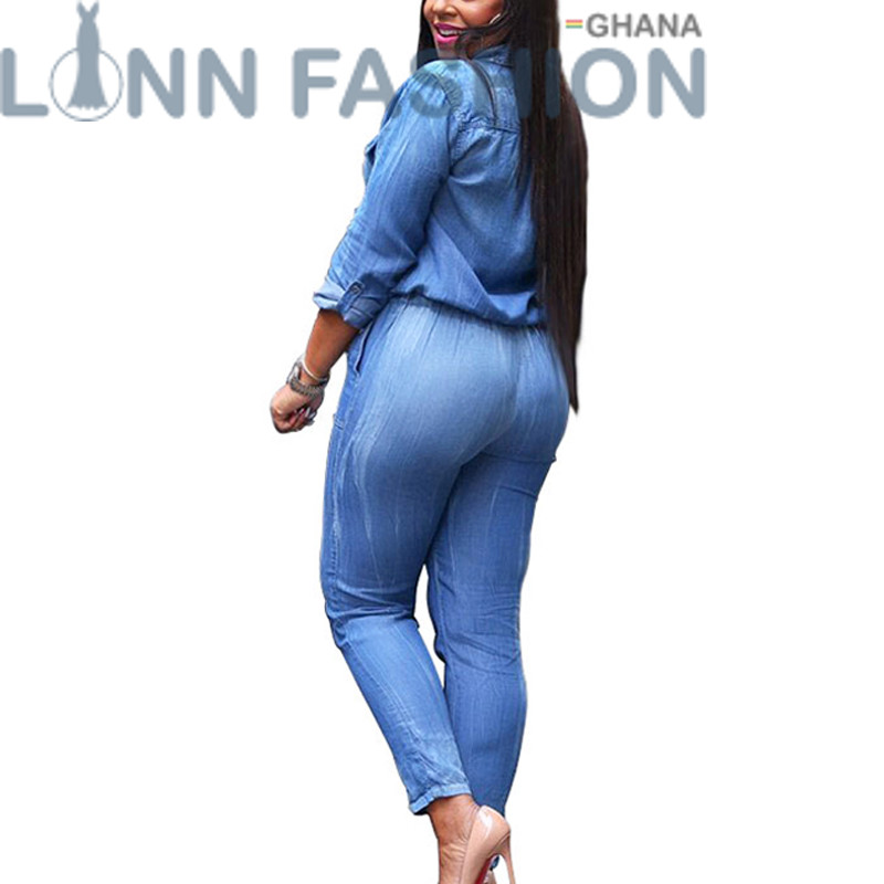 Casual Women Playsuit Long Sleeve Jumpsuit Romper Shirt Top Trousers Pants - Image 3