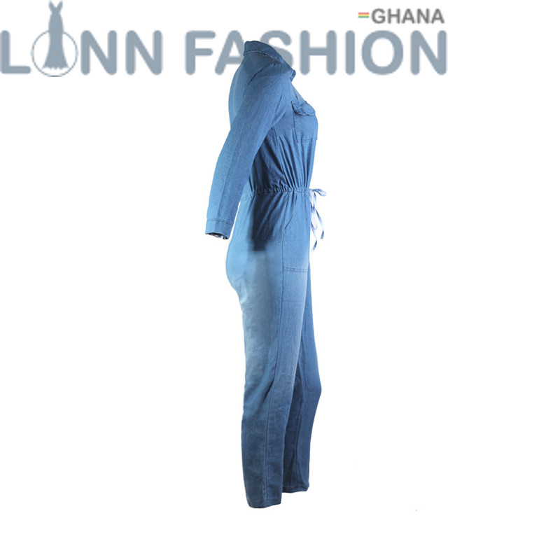 Casual Women Playsuit Long Sleeve Jumpsuit Romper Shirt Top Trousers Pants - Image 6
