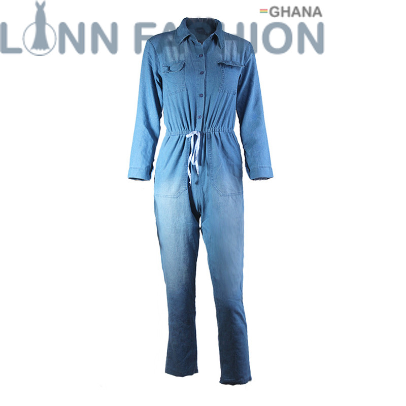 Casual Women Playsuit Long Sleeve Jumpsuit Romper Shirt Top Trousers Pants - Image 7