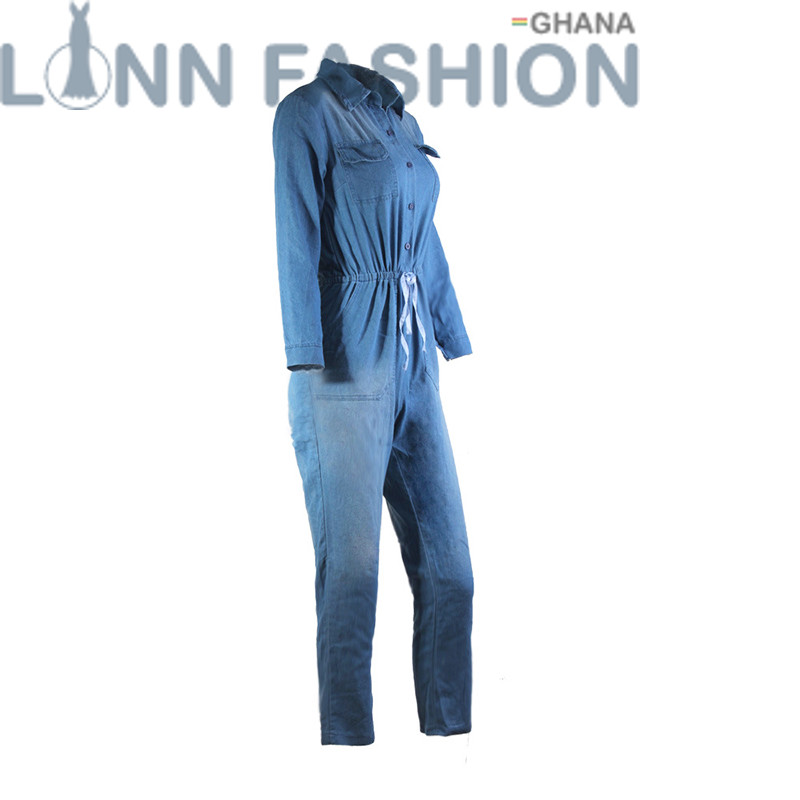 Casual Women Playsuit Long Sleeve Jumpsuit Romper Shirt Top Trousers Pants - Image 8