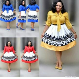 Classic Office Wear for Women with Tie and Suitable Waist Belt Attached