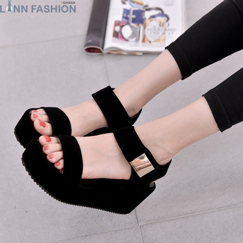 Open Toe Platform Wedge Sandals - Image 3