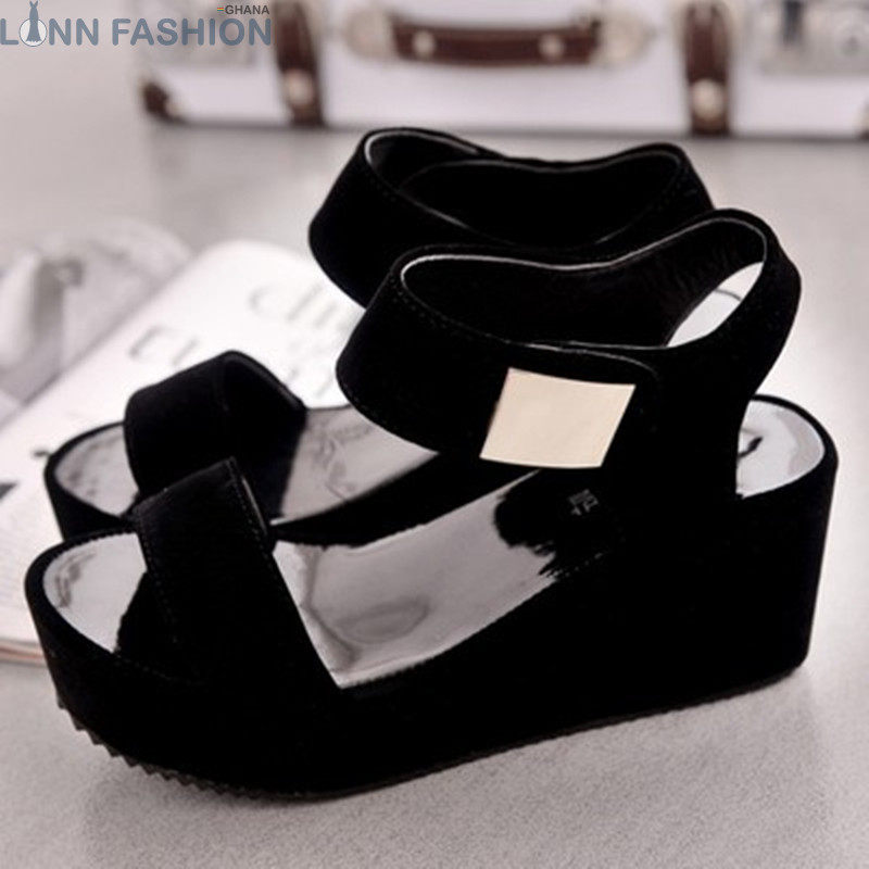 Open Toe Platform Wedge Sandals - Image 2
