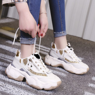 网红老爹鞋女2019新款韩版网红智熏鞋百搭厚底增高学生超火运动鞋