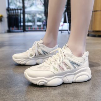 透气网洞老爹鞋女2019夏季新款厚底松糕底学生舒适运动鞋