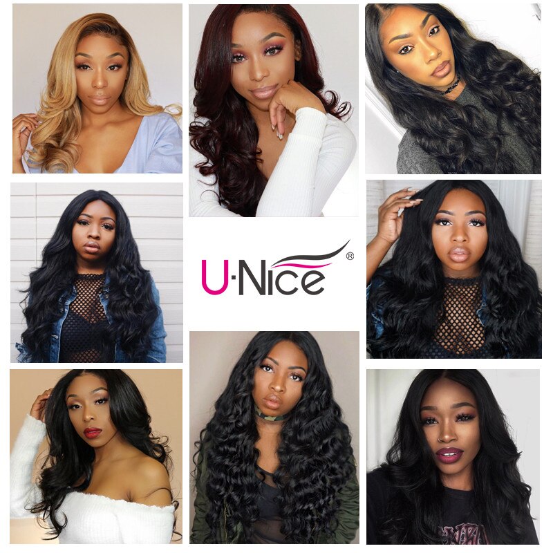 UNICE Hair Brazilian Body Wave Virgin Hair Bundles With Closure 4PCS Human Hair Bundles With Closure 8-26 "Virgin Hair Extension - Image 6