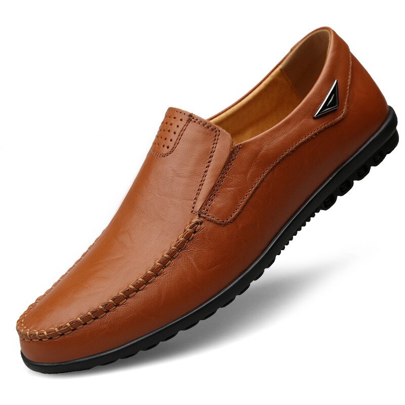 Genuine Leather Men Casual Shoes Luxury Brand 2019 Mens Loafers Moccasins Breathable Slip on Black Driving Shoes Plus Size 38-47 - Image 7