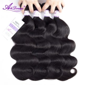 Brazilian Body Wave Hair Bundles 100% Human Hair Weave Natural Black Alidoremi Non Remy Hair Extension 8-30 Inch Can Buy1/3/4pcs