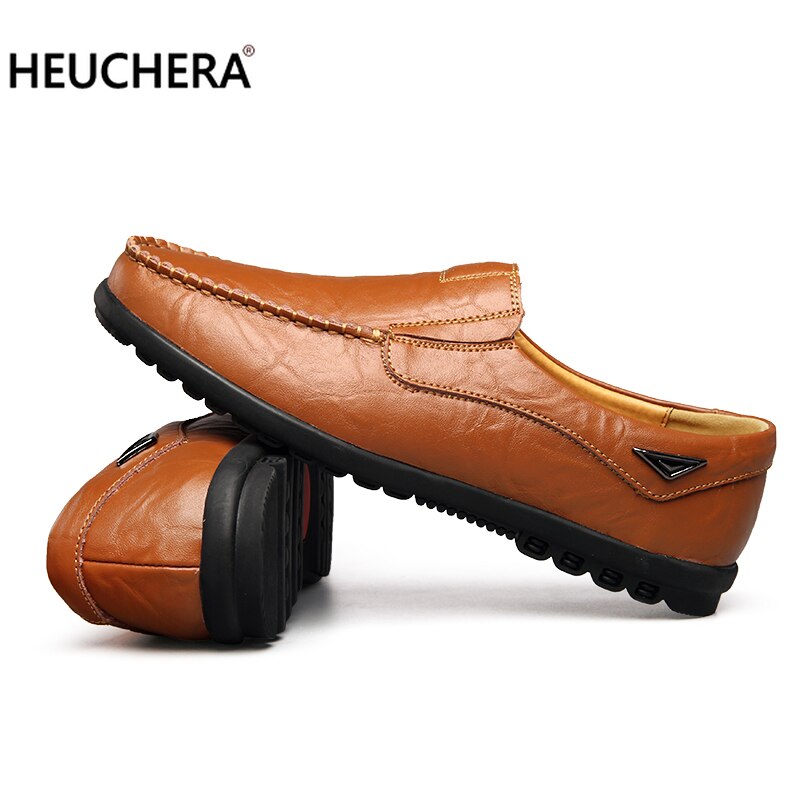 Genuine Leather Men Casual Shoes Luxury Brand 2019 Mens Loafers Moccasins Breathable Slip on Black Driving Shoes Plus Size 38-47 - Image 4