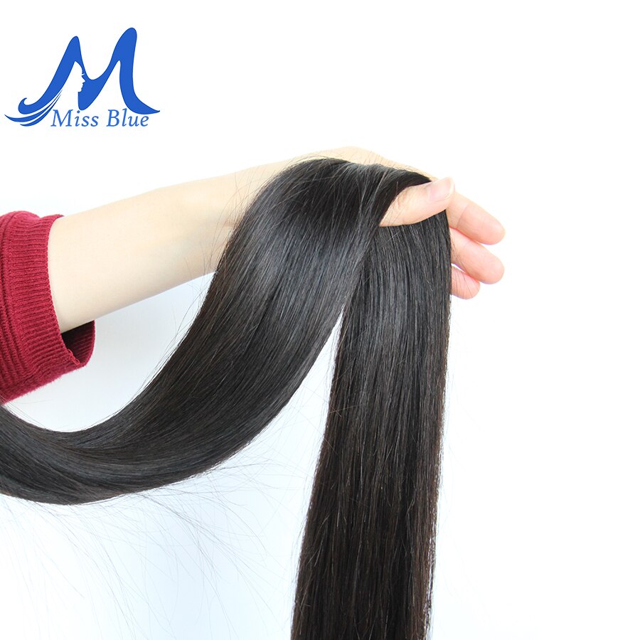 Missblue 8-34 36 38 40 Inch Brazilian Hair Weave Bundles Straight 100% Human Hair 3/4 Bundles Natural Color Remy Hair Extensions - Image 3