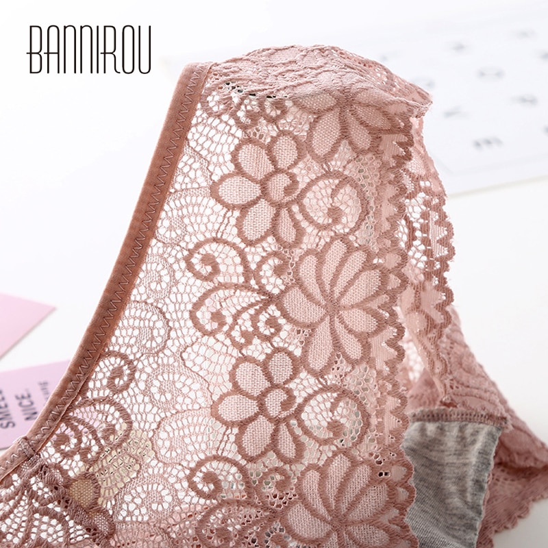 3 Pcs Panties For Woman Underwear Sexy Lace Breathable Female Panty Hollow Transparent Briefs Sexy Underwear Women M-XL BANNIROU - Image 4