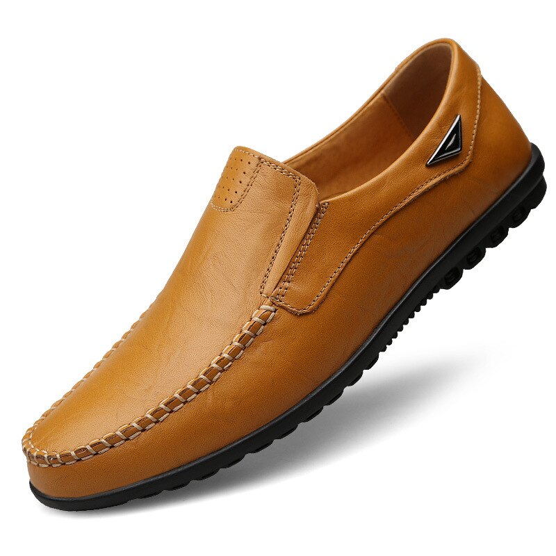 Genuine Leather Men Casual Shoes Luxury Brand 2019 Mens Loafers Moccasins Breathable Slip on Black Driving Shoes Plus Size 38-47 - Image 9