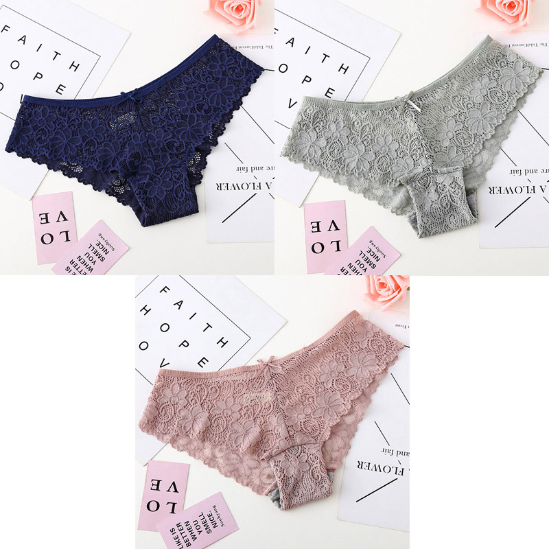 3 Pcs Panties For Woman Underwear Sexy Lace Breathable Female Panty Hollow Transparent Briefs Sexy Underwear Women M-XL BANNIROU - Image 26