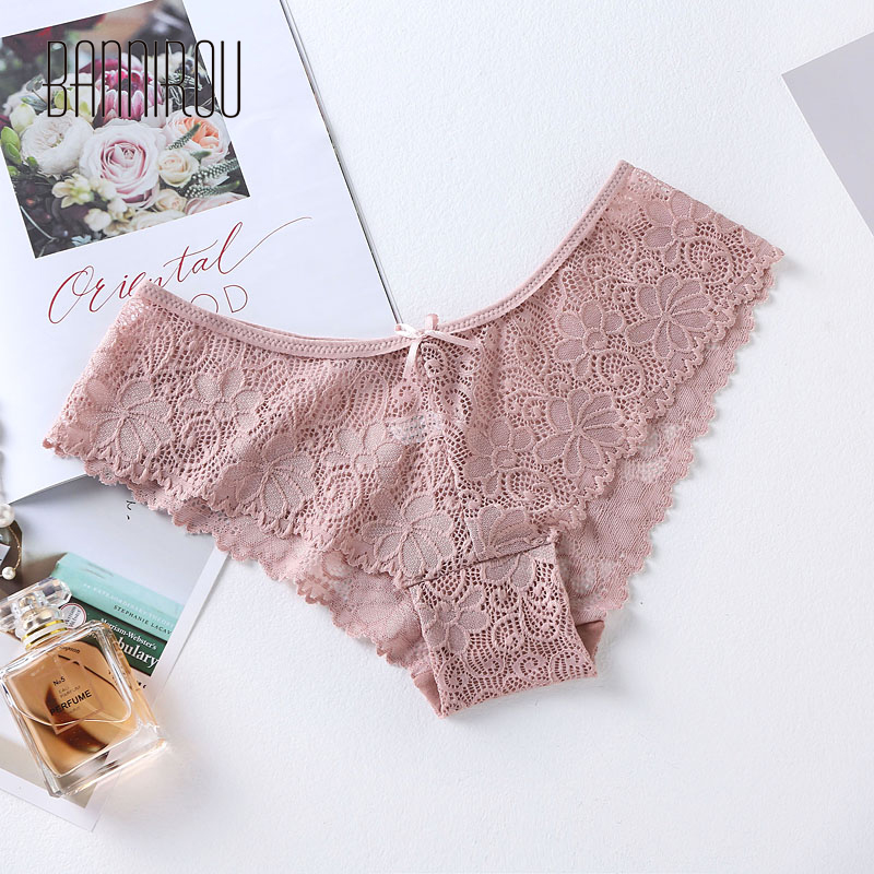 3 Pcs Panties For Woman Underwear Sexy Lace Breathable Female Panty Hollow Transparent Briefs Sexy Underwear Women M-XL BANNIROU - Image 2