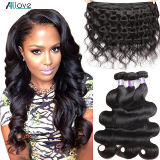 Allove Body Wave Bundles Malaysian Hair Bundles 100% Human Hair Bundles 1 3 4 Bundles Deals Malaysian Body Wave Hair Non Remy