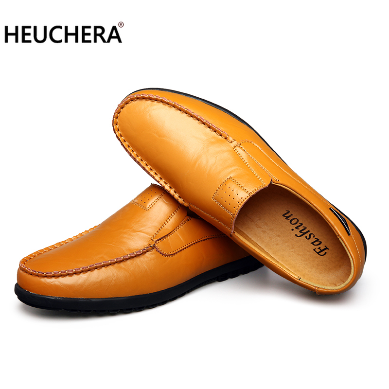 Genuine Leather Men Casual Shoes Luxury Brand 2019 Mens Loafers Moccasins Breathable Slip on Black Driving Shoes Plus Size 38-47 - Image 6